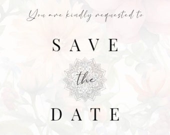 Floral Save The Date 1