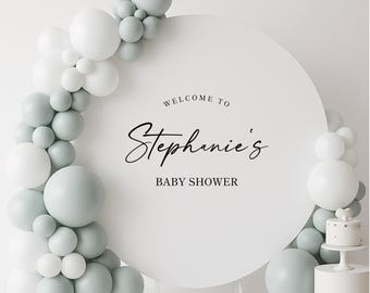Personalized Vinyl Stickers Baby Shower | Baby in Bloom | Hello Baby | Baby Shower Welcome Sign | Gender Reveal