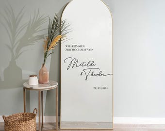 Mirror plot | Wedding Decal | Personalized Wedding Sign | Plotter Vinyl Sticker | Welcome Sign | Wedding Sign