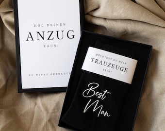 Will you be my best man? | Gift box with socks and personalized inscription | Best man/maid of honor gift for wedding