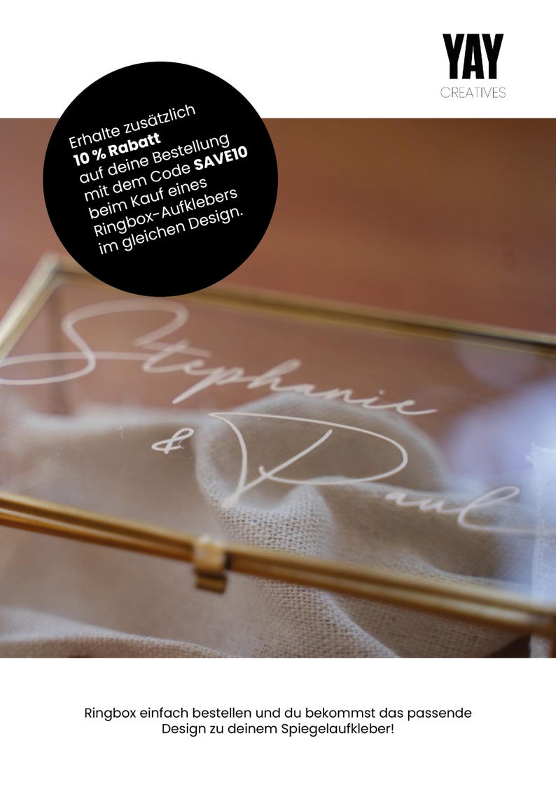 Autocollant Personnalisé Pour Miroir De Mariage - Prénom Des Mariés Et Date - Déco Vinyle élégante Pour Panneau D'entrée (42x69 Cm)