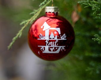 Personalized Christmas tree ornament with name | Christmas tree ornament | Christmas decoration | Engraved glass ornament