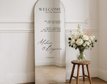Mirror plot | Wedding Decal | Personalized Wedding Sign | Plotter Vinyl Sticker | Welcome Sign | Wedding Sign