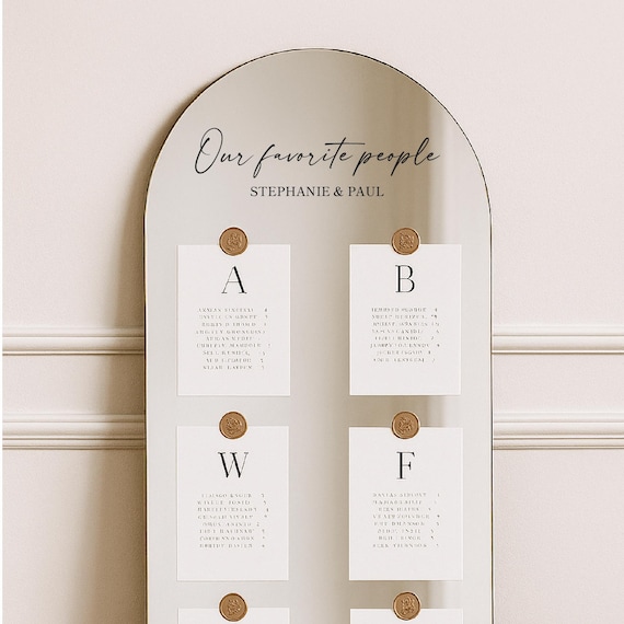 Vinylsticker Sitzplan Hochzeit | Personalisierte Tisch- & Namensaufkleber | Elegante Hochzeitsdeko | Individuelle Sticker
