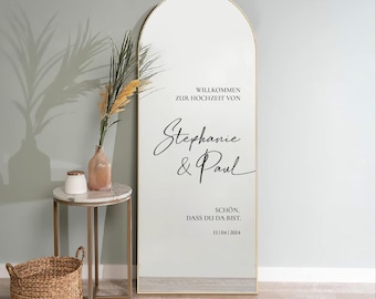 Trama de espejo | Calcomanía de boda | Letrero de boda personalizado | Pegatinas de vinilo para plotter | | Cartel de bienvenida de boda | cartel de boda