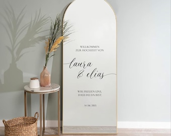 Mirror plot | Wedding Decal | Personalized Wedding Sign | Plotter Vinyl Sticker | Welcome Sign | Wedding Sign