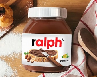 Etichetta adesiva Nutella personalizzata / Regalo divertente novità / Compleanno Anniversario Natale / Riempitivo per calze / Regalo divertente / Regalo economico / Choc