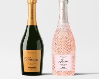 Etiqueta adhesiva Prosecco personalizada / Regalo novedoso divertido / Cumpleaños Aniversario Navidad / Relleno de medias / Regalo de vino divertido / Regalo barato