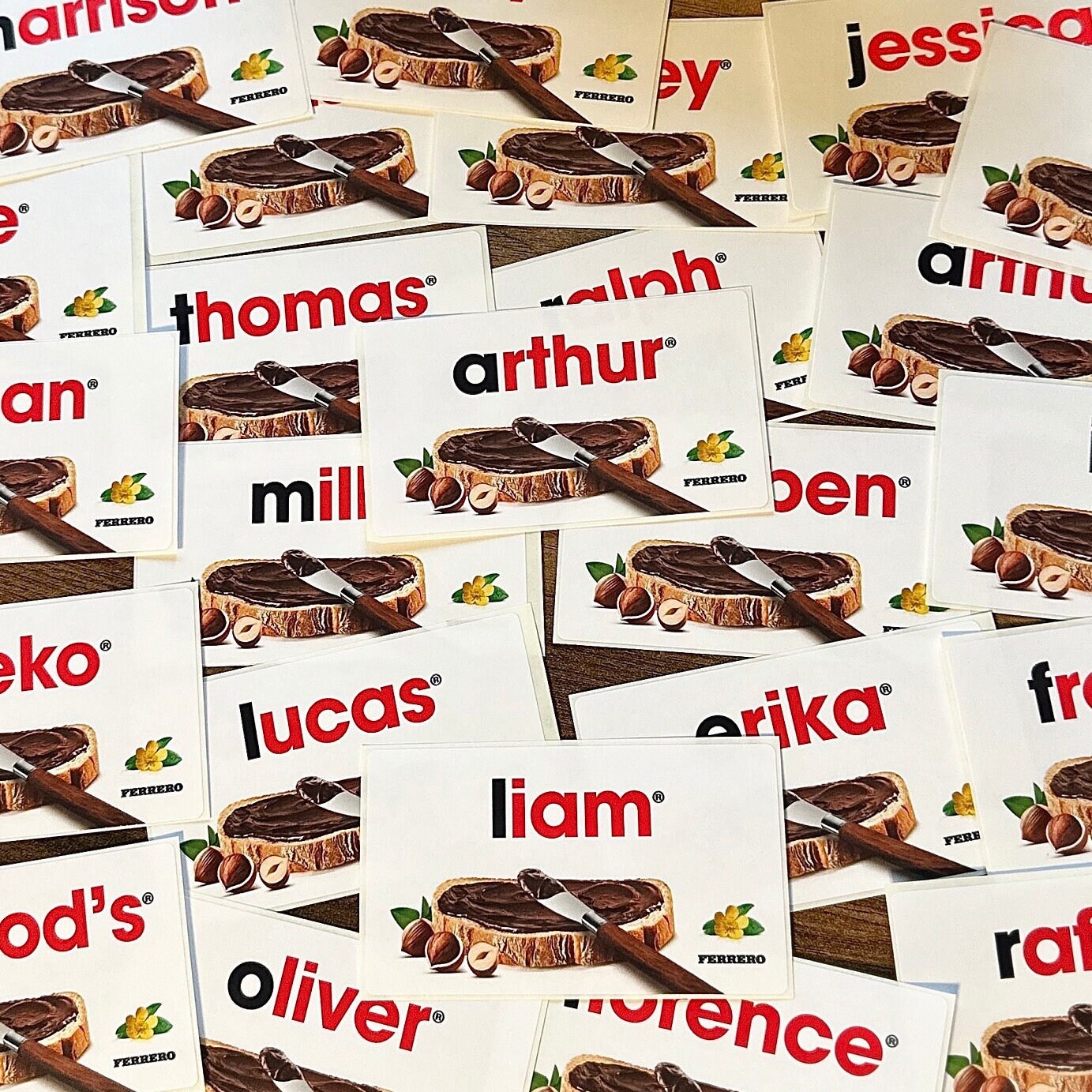 Personalised Nutella Label Sticker Funny Novelty Gift Birthday ...