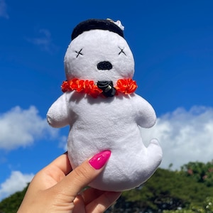 Halloween handmade ghost plush, 7.5 inches| kawaii plush, cute plush