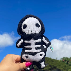 Halloween handmade grim reaper plush, 7 inches| kawaii plush, cute plush