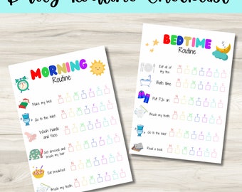 Editable Daily Routine Checklist for Older Kids Printable, Morning ...