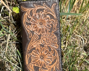 Custom Leather Roper Wallet - Made to Order