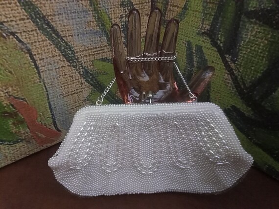 Vintage cream bead bag - Gem