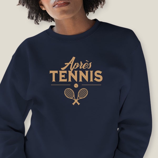 Apres tennis sweatshirt, Retro classic sports lover sweater, Love tennis tee, Tennis Player gift, birthday gift for best friend, girls women