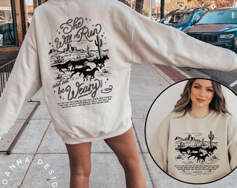 Christian Faith Western Sweatshirt Bible Verse Horse Lover Cowgirl Sweater Religious Church Apparel Birthday Gift for daughter women