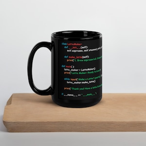 Unlock the Flavor: Python Latte Code Mug – Ideal for Coffee & Code Aficionados!