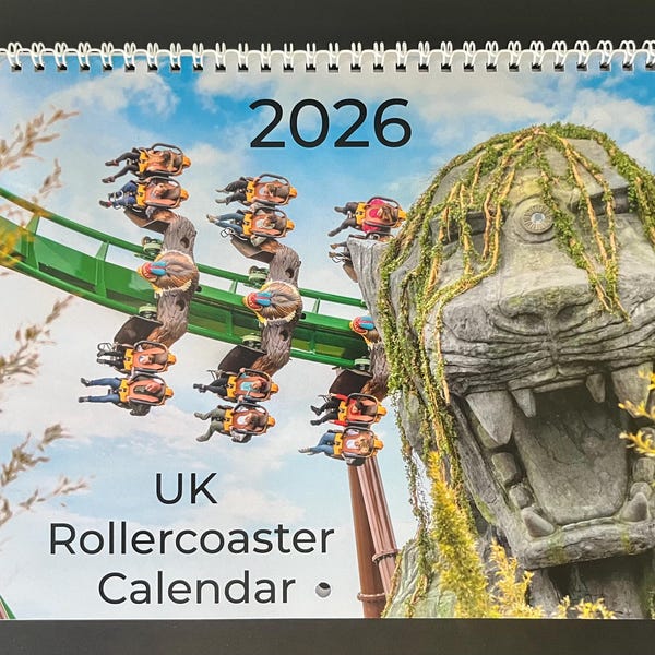 2026 Rollercoaster Calendar (UK Theme Parks) - Free Delivery!