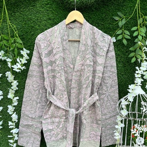 Veste Cotton Applique Cutwork Kantha, Unisex Boho Cutwork Coat Oufit Kantha Fastival Jacket, Cadeaux pour elle