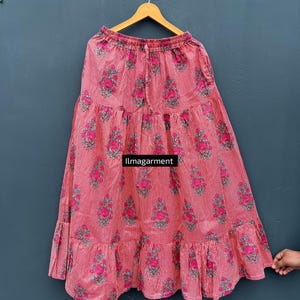 Multicolor Skirt, Cotton Maxi Skirt, Layered Maxi Skirt, Handmade Cotton Skirt, Plus Big Women Skirt, Two side pocket Skirt, Gift For Her