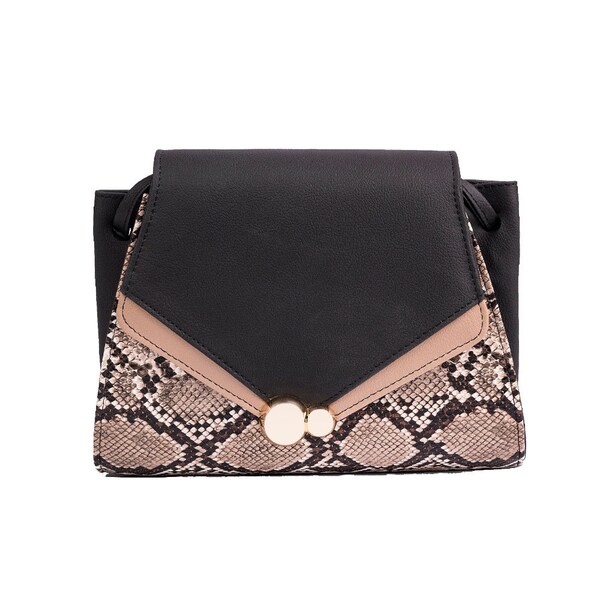 Python Leather Crossbody, Snakeskin Crossbody Bag, Python Leather Bag, Tuape Color Clutch, Beige Leather Small Bag