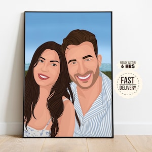 Portrait de couple, portrait sans visage, portrait personnalisé, illustration photo, portrait personnalisé, cadeau petit ami, cadeau petite amie