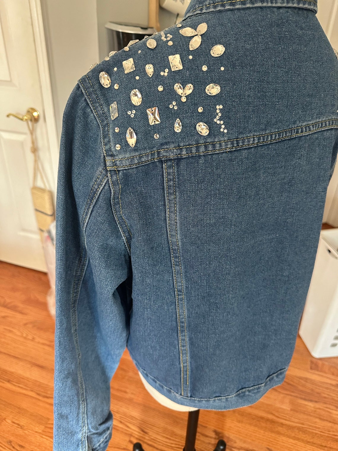 Baby's Breath Crystal Denim Jacket main image 1