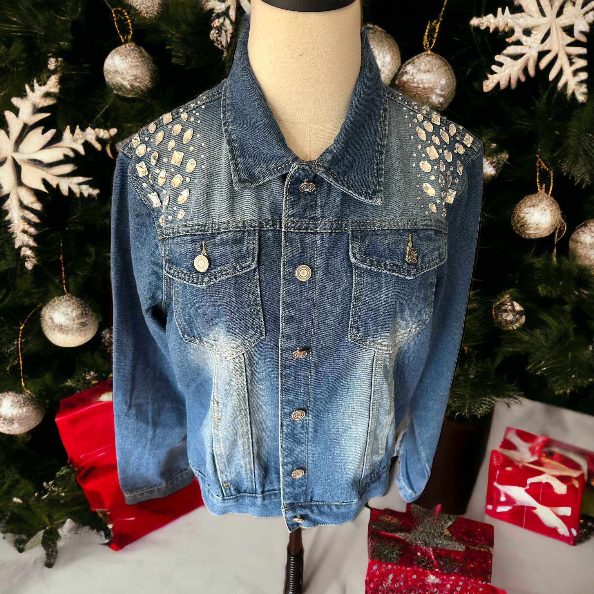 Crystal Detail Cropped Jacket