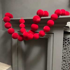Red wedding backdrop, giant beads garland, wedding table runner, wedding photo area