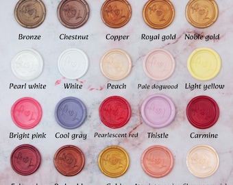 Custom Wax Stickers, 70+ Colors of Wax Seals With Self-adhesive Backing, Handmade Wax Seal Stickers, Custom Wax Seal, Invitation Wax Seals