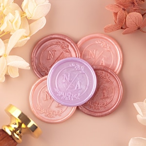 Handmade Wax Seal Sticker, Wax Seals with adhesive backing, Custom wax seals, 30+ Logo Series Designs, Personalized wax seals