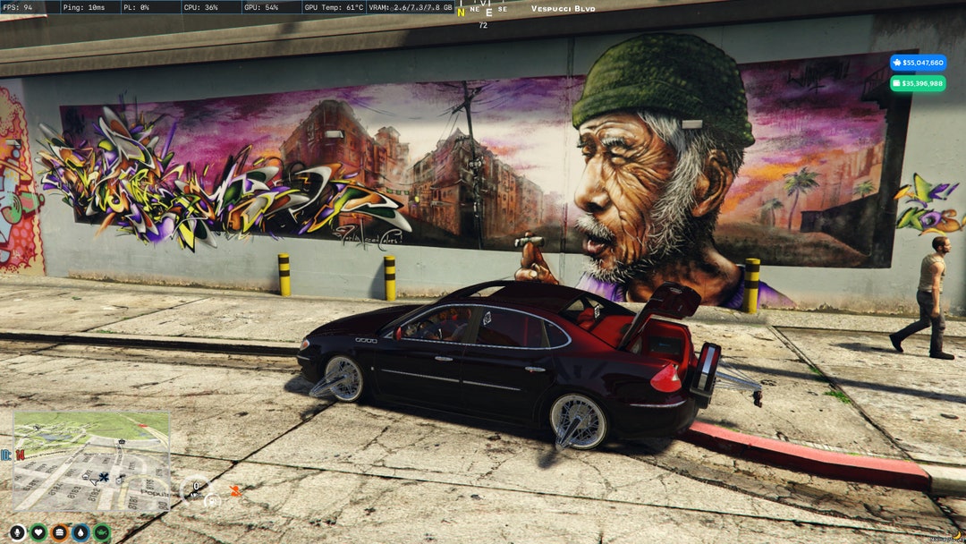 Custom Lesabre on Swangas With Custom Tvs Etsy