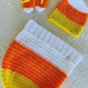 Conjunto de capullo para bebé para accesorio de imagen para manoplas sombrero para maíz dulce de Halloween