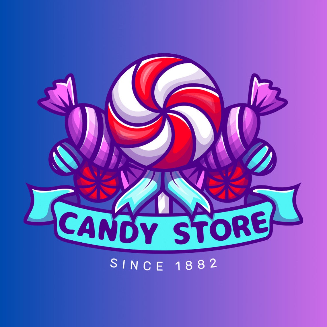 Candy Canes SVG Logo Bundle Candy Canes Sweets and More Etsy