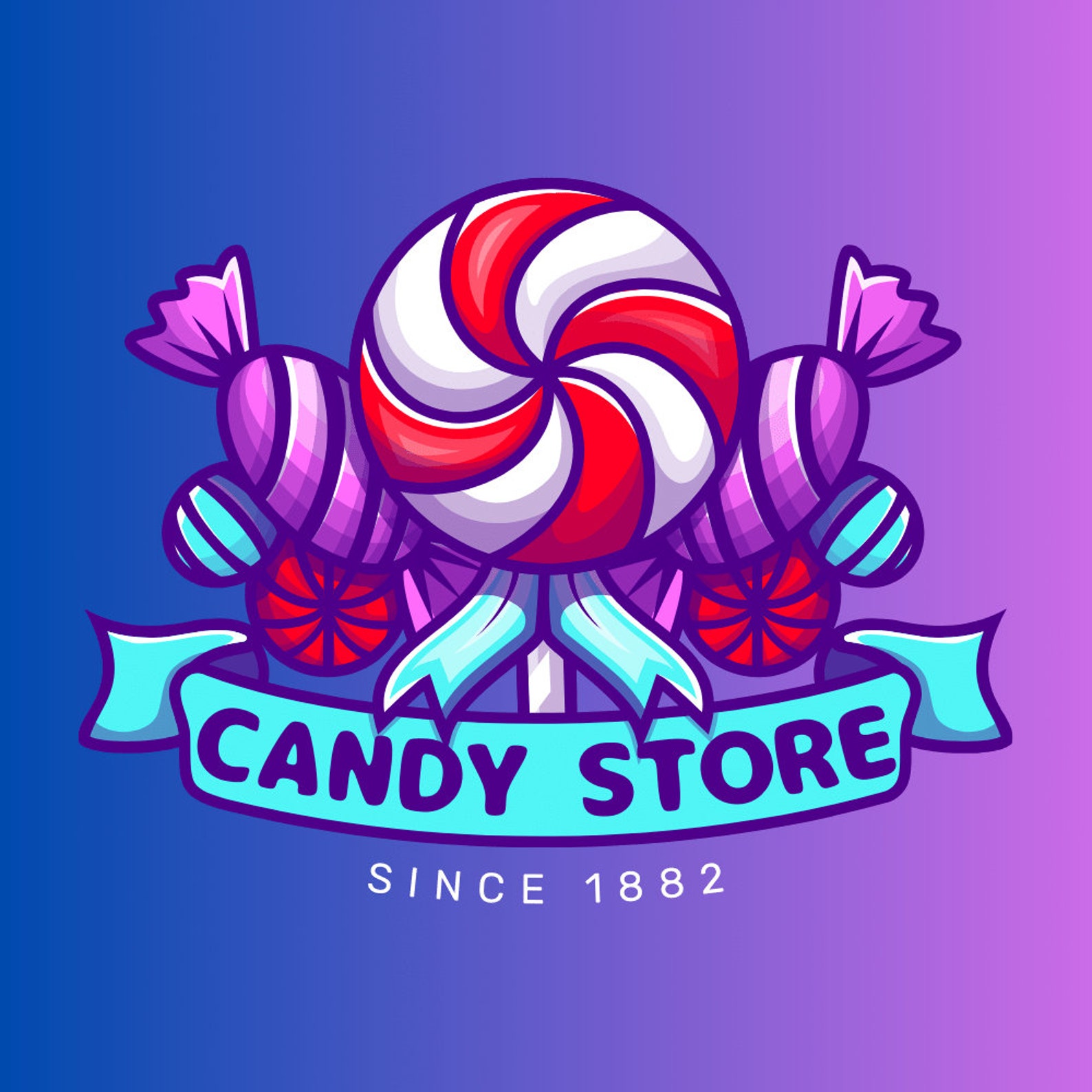 Candy Canes SVG Logo Bundle Candy Canes Sweets and More Etsy