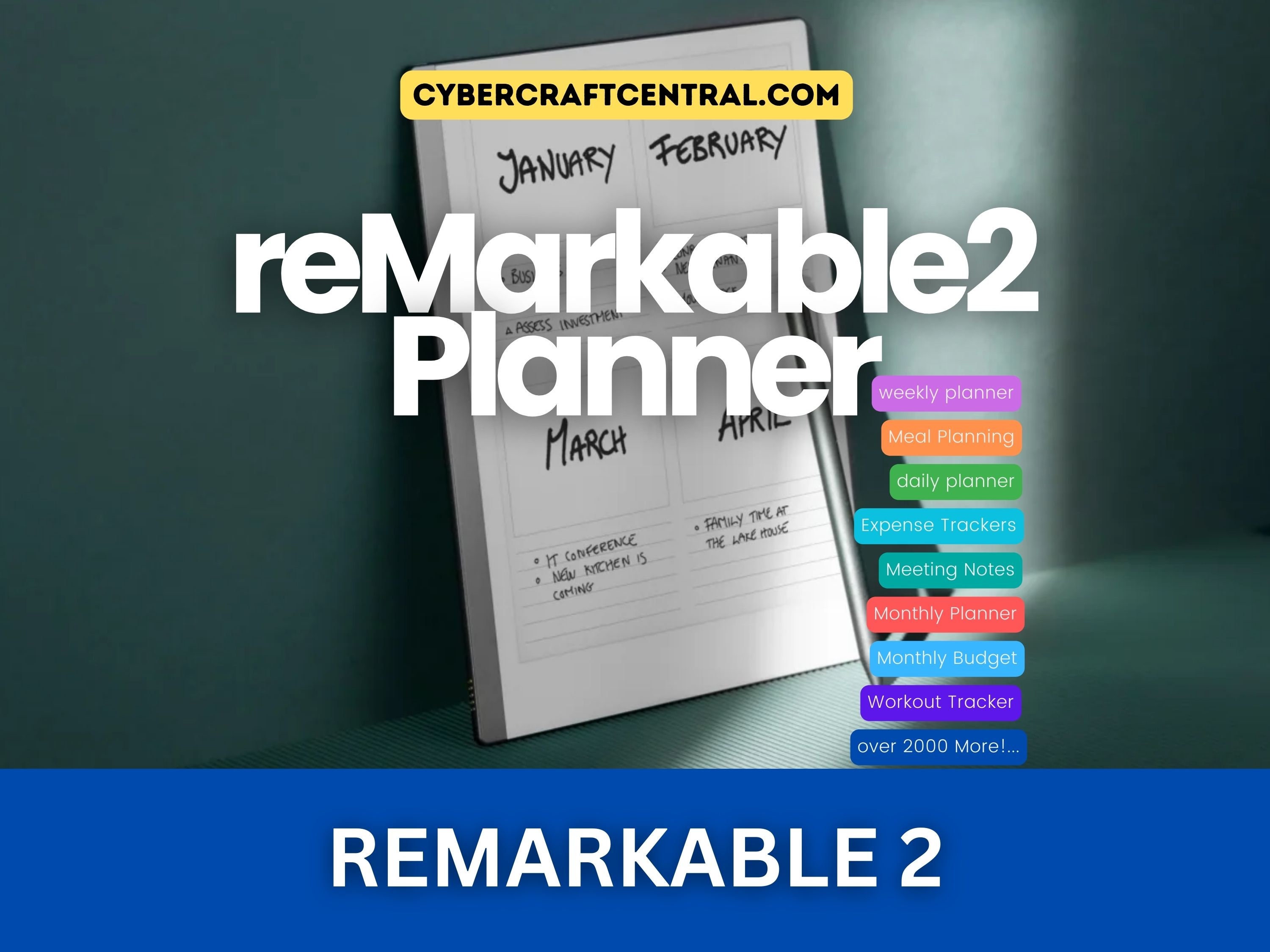 Remarkable 2 Planner Template Instant Download PDF Planner for