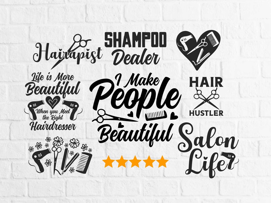 250 Hairdresser SVG Bundle Digital Download SVG Files for Cricut, Funny