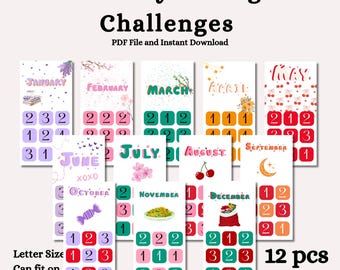 2026 Savings Challenges A6 Printable Saving Challenge Mini Monthly Savings Challenges  Cash Stuffing Budgeting  Money Saving Challenge