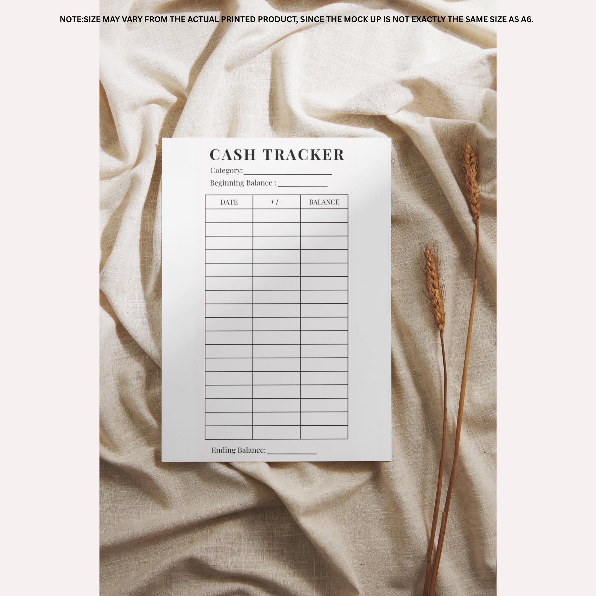 2026 Cash Tracker Inserts Printable A6 Cash Tracker Cash Envelopes Cash ...