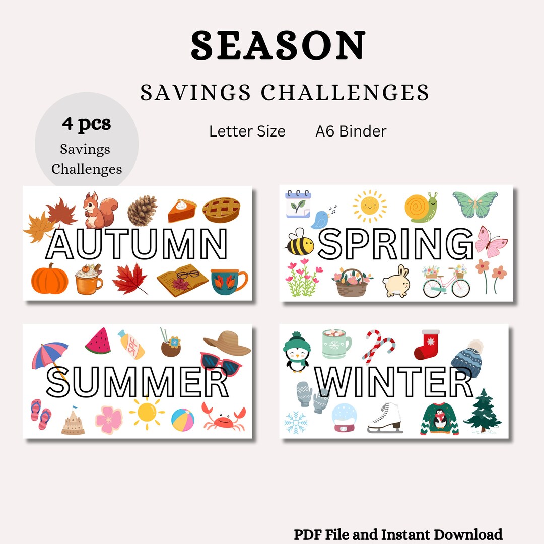 A6 Mini Monday Printable Monthly Savings Challenge Low Income Mini
