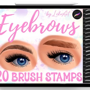 Augenbrauen Makeup Procreate, Makeup Procreate Stempel, Augenbrauen Pinsel Stempel, Fashion Makeup’s, Woman Eyebrows Portrait