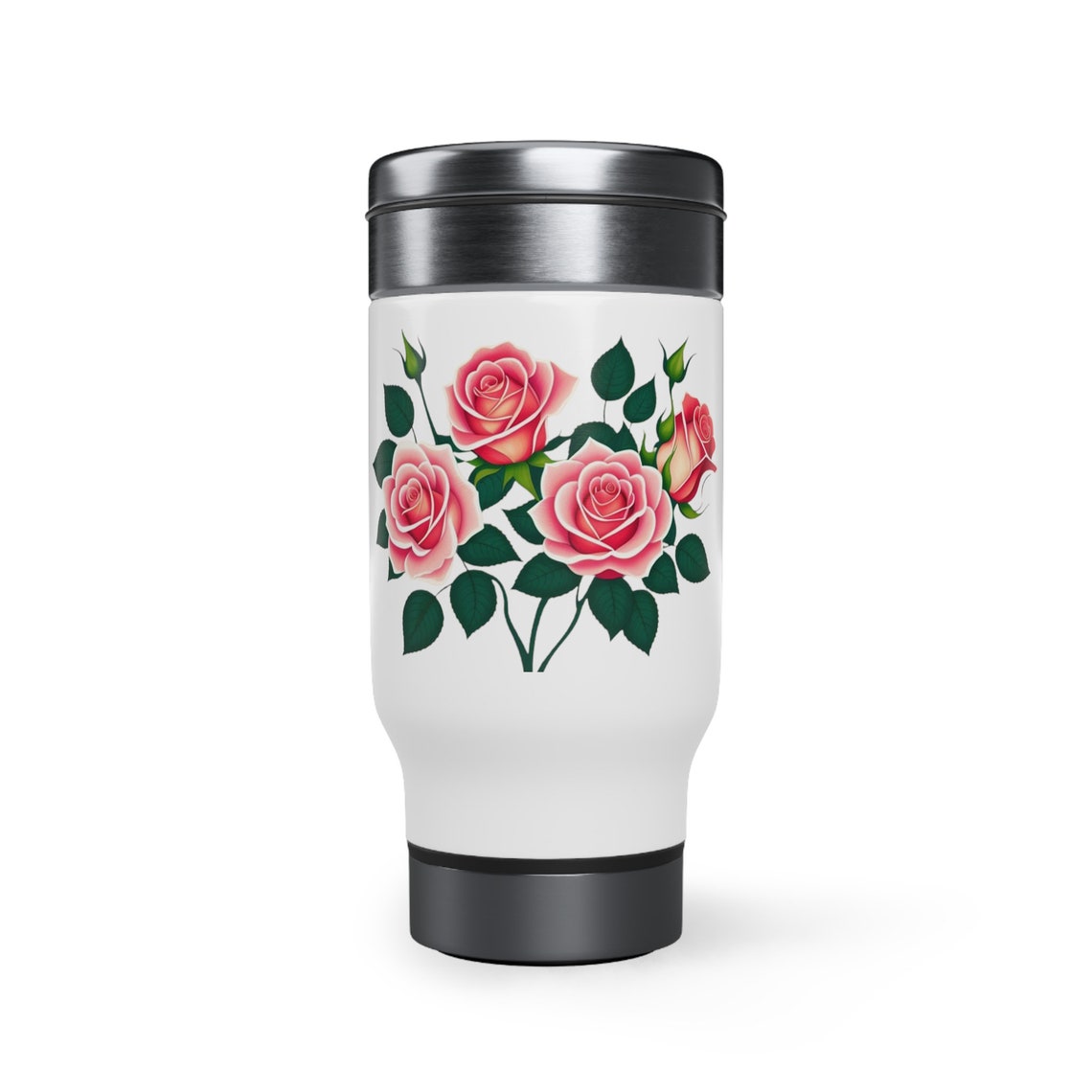 Travel mug with a handle