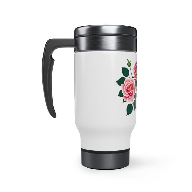 Stainless Steel Travel Mug With Handle 14oz Etsy