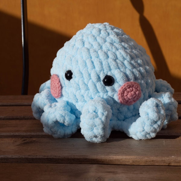 Peluche Poulpe Bleu au crochet