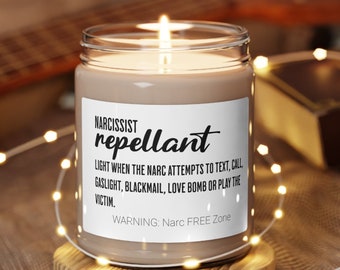 Narcissist Repellent Candle: Empowerment Gift, Scented Soy Candle (9oz)