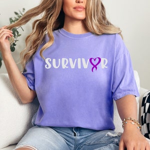 Narcissist Survivor Comfort Colors T-Shirt: Purple Ribbon Awareness