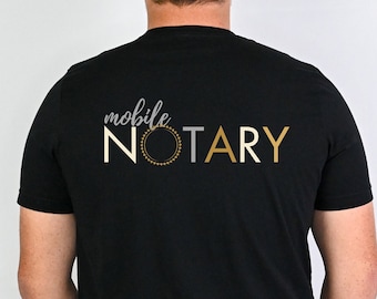 Mobile Notary Public V-Neck T-Shirt: Signing Agent Gift