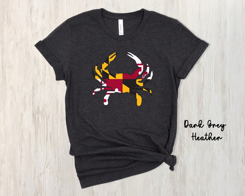 Blue Crab Maryland State Flag Tshirt Maryland Pride Tee Vacation Gift