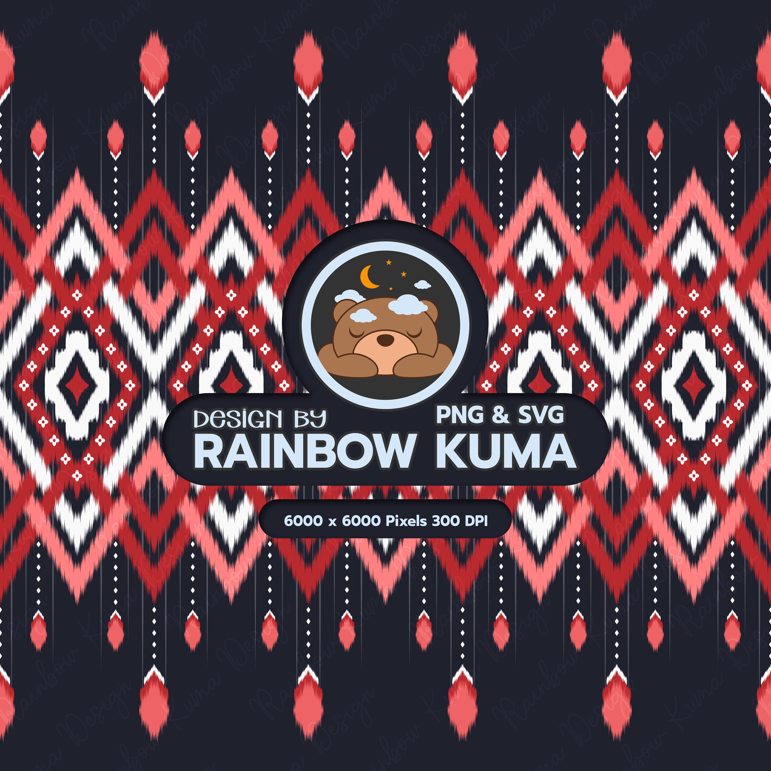 Koat Pattern Seamless Tribal Ikat Pattern With Bold Red and Black Geometric Motifs ...