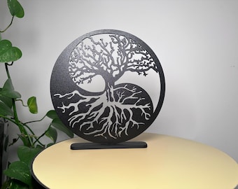 Levensboom tafeldecoratie zelf geschilderd en overgebracht naar 3D. Geweldig housewarming cadeau of spirituele decoratie voor thuis, gemaakt van organisch plastic